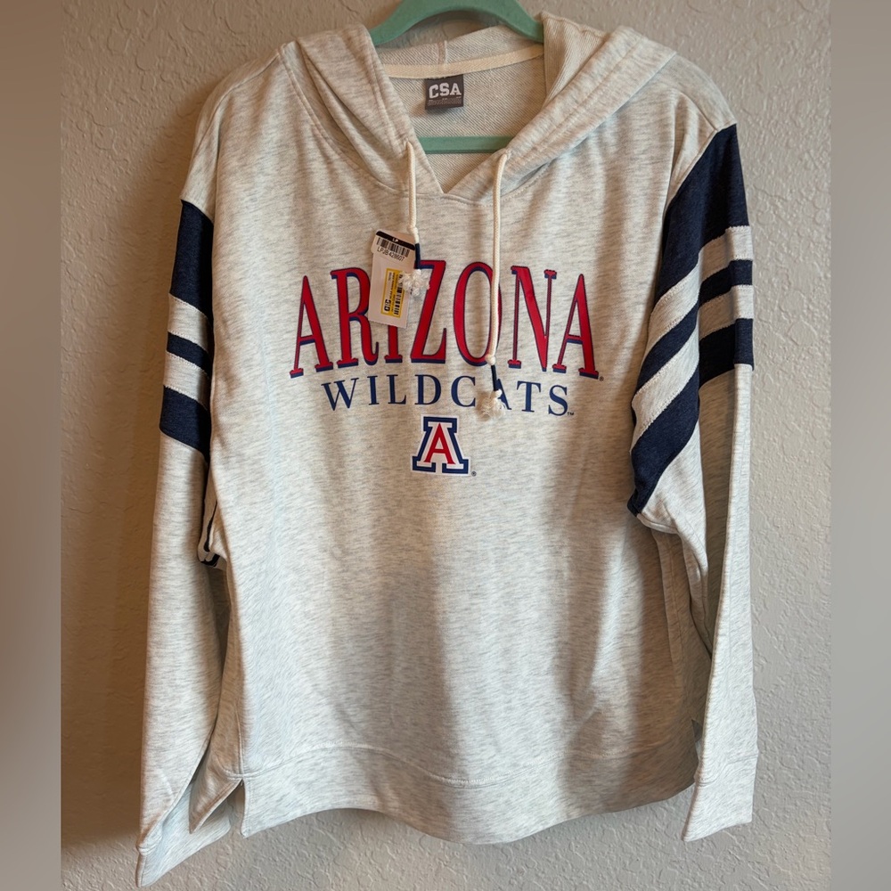 NWT Arizona Wildcats CSA Light Oat Pullover Hoodie - Women’s XL